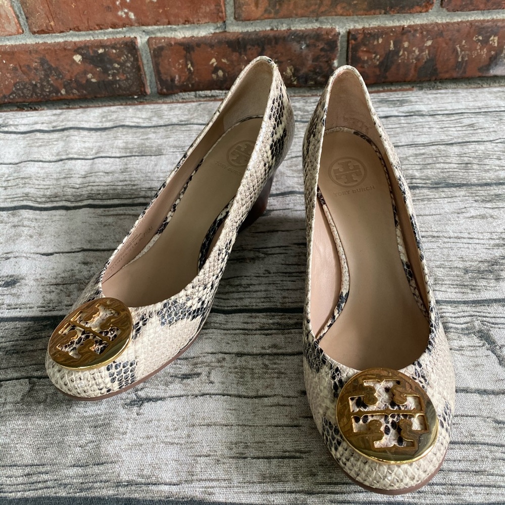 Tory Burch snakeskin wedges | Sz 7.5